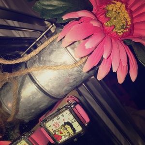 Pink leather Betty Boop Watch